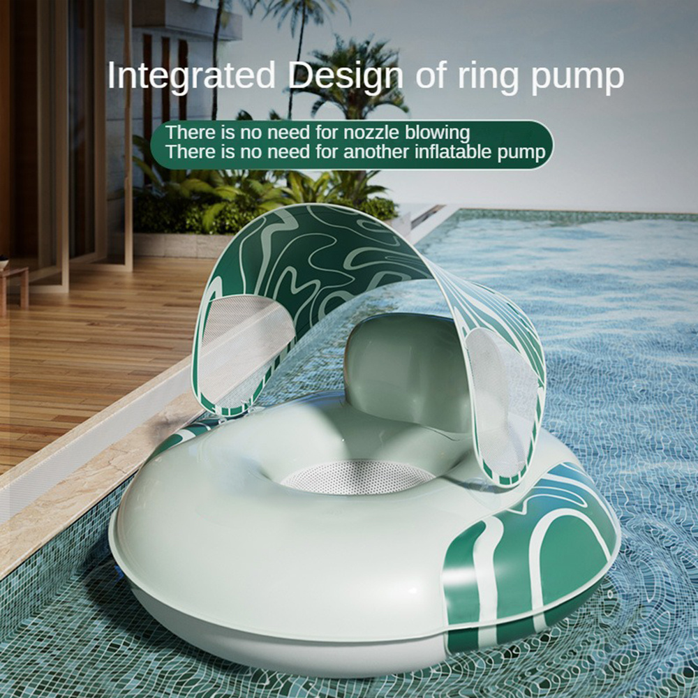 Ring Pump Integrated Design Children's Swim Sitting Baby Swimming Float Ring With Canopy For Pool