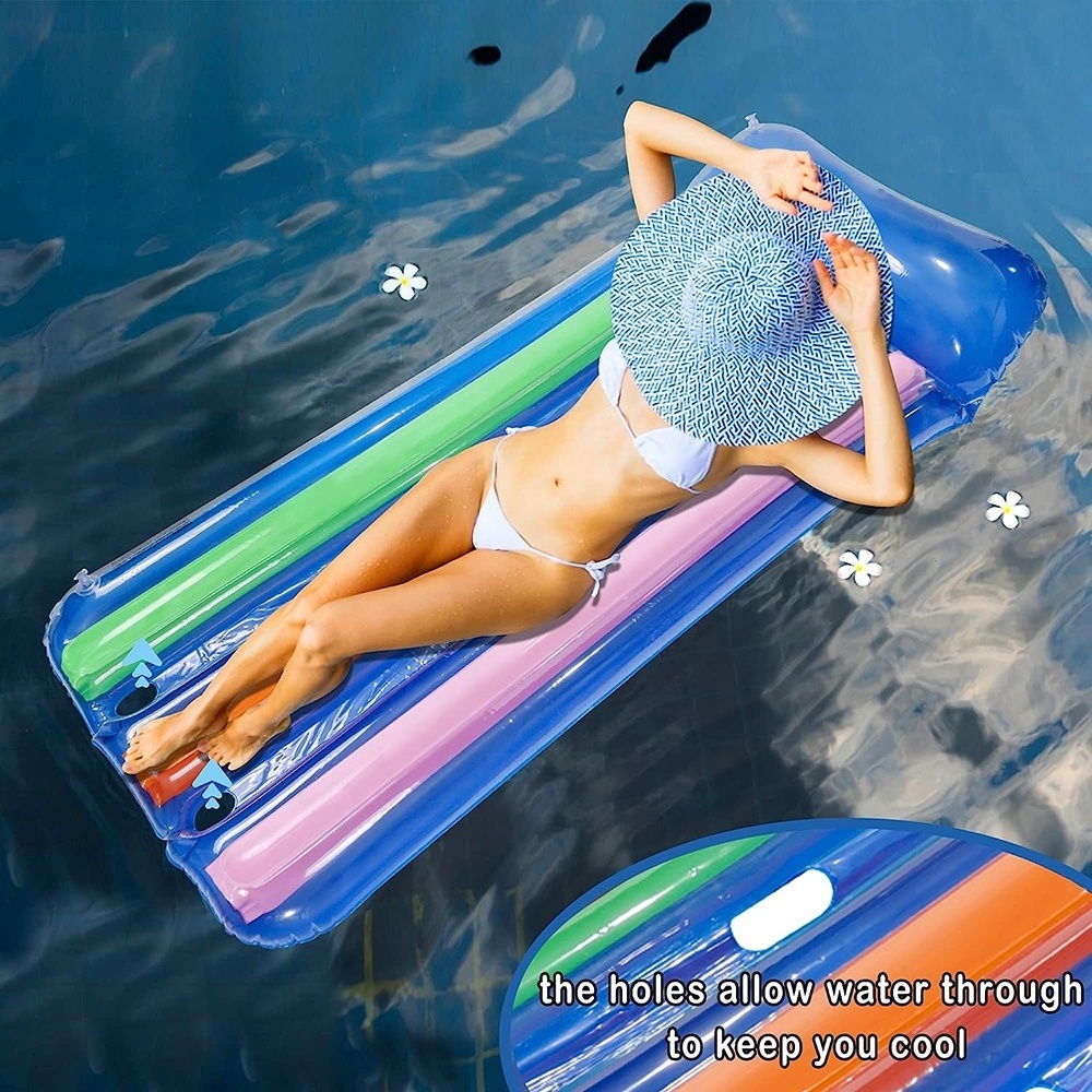 Factory Customized High Quality Summer Outdoor Inflatable Swimming Pool Float Bed In Water Lounge