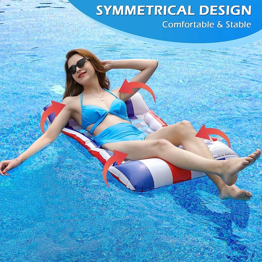 Wholesale Non-Stick PVC Pool Floats For Swimming Pool Hammock Inflatable Pool Float Lounge Water Chair For Adults