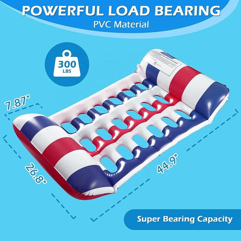 Wholesale Non-Stick PVC Pool Floats For Swimming Pool Hammock Inflatable Pool Float Lounge Water Chair For Adults