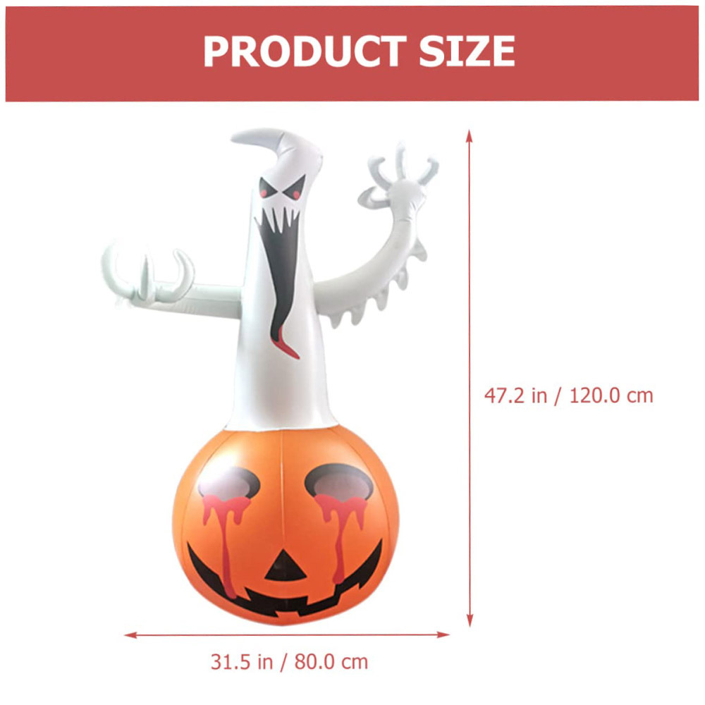 Inflatable Ghost Outdoor Courtyard Halloween Party Pumpkin LED Light Decoration Toy