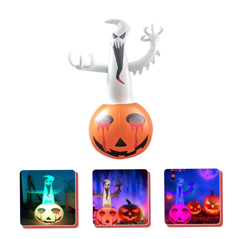 Inflatable Ghost Outdoor Courtyard Halloween Party Pumpkin LED Light Decoration Toy