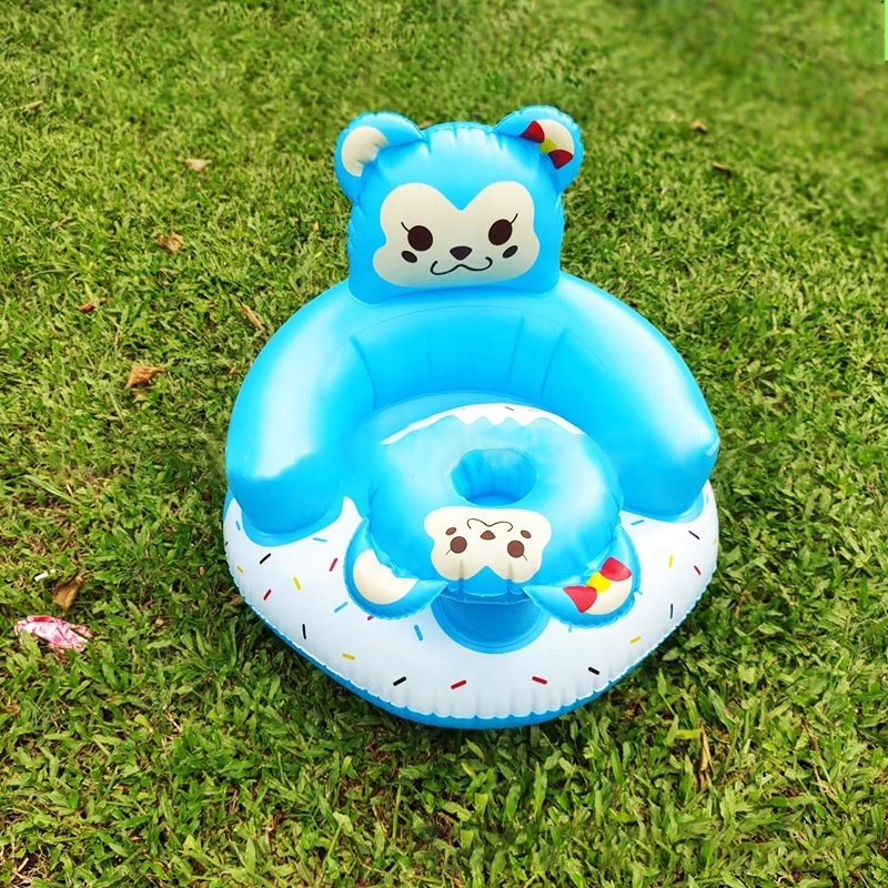 Multipurpose Portable Kids Feeding Chair Inflated Bath Sofa PVC Baby Learning Seat