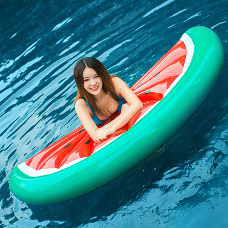 Factory OEM Inflatable Watermelon Pool Float Raft Large Outdoor Swimming Pool Inflatable Float Toy Floatie Lounge Toy