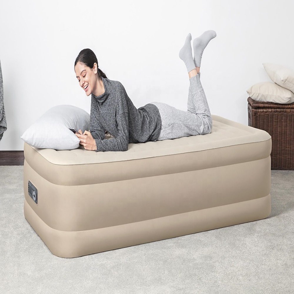 High Quality Heightening And Thickening Inflatable Single Bed Mattress Indoor Bedroom Air Bed Inflatable Mattress Topper