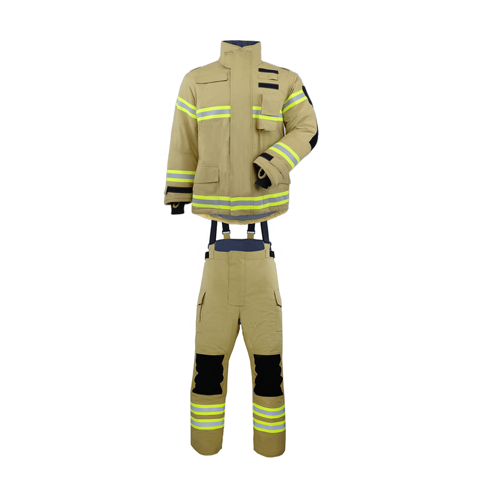 KHAKI color Fireproof Radiation protection Fire-Fighting Suit EN469 fireman suit fire clothing Anti Fire Suits