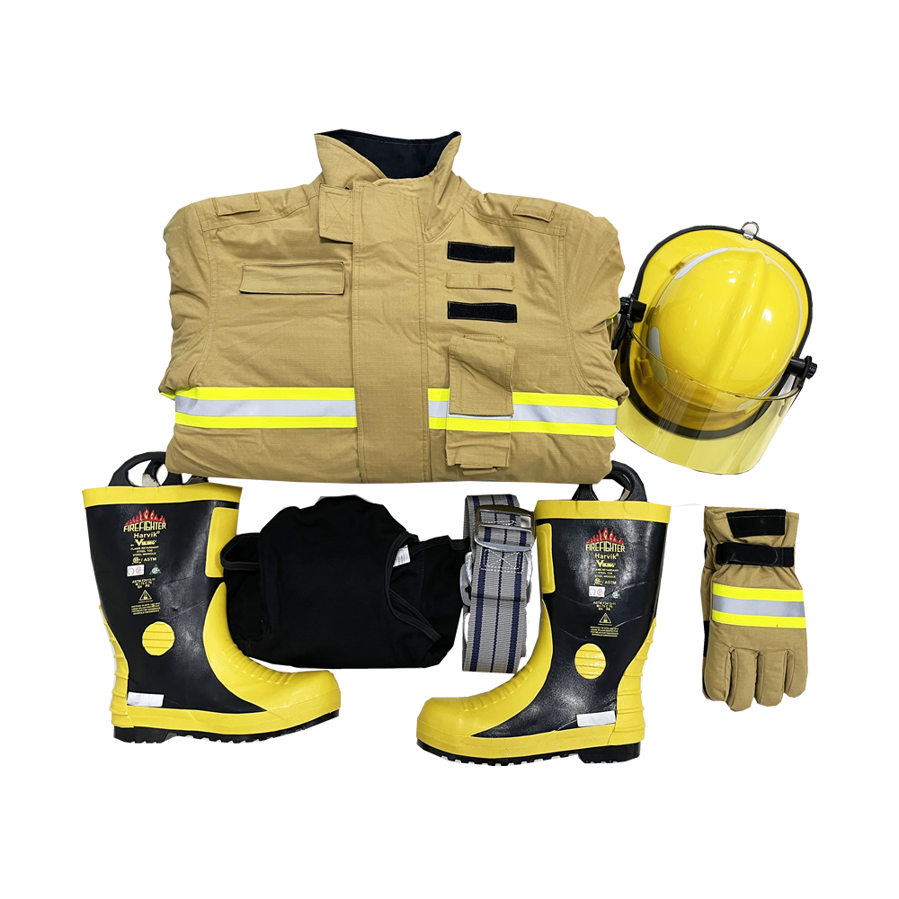 AntiFire FireFighter Equipment Fireman kits Firefighter Gear Uniform EN 469 Bunker Turnout Gear NOMEX Fire Fighting clothing