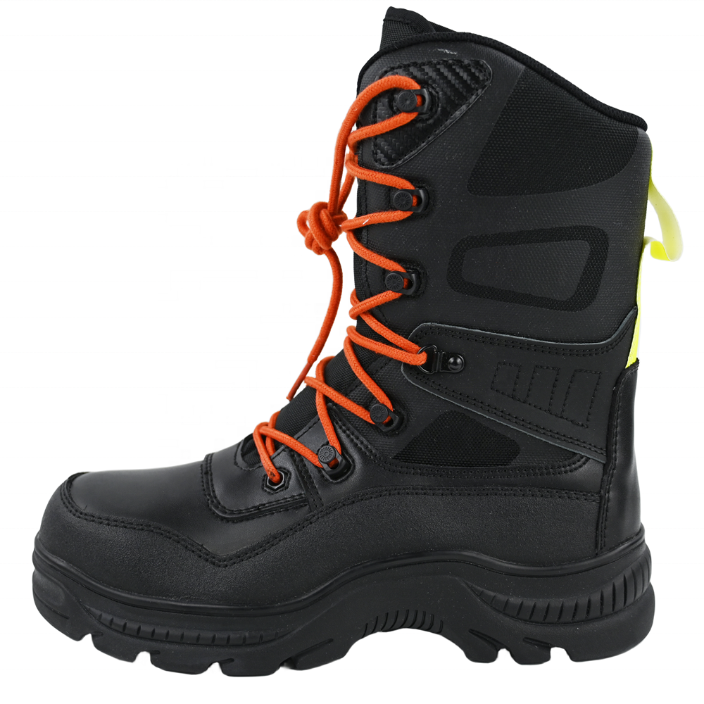 China Manufacturer Fire Resistant Anti Puncture firefighter leather boots