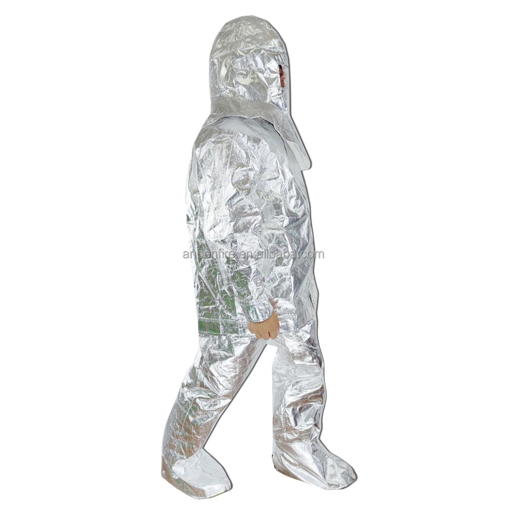 EN1486 Double-layer aluminum foil composite Aramid Fireproof clothing, heat insulation clothing, high temperature resistant suit