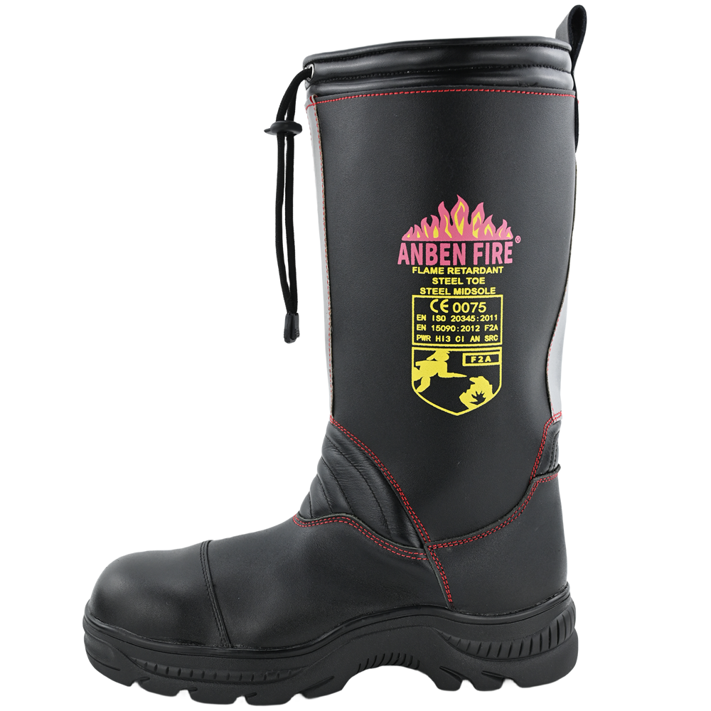 ANBEN FIRE RJX/AB-R 2023 high quality leather fire boots protective boots leather boots with shoe lacing system with low price