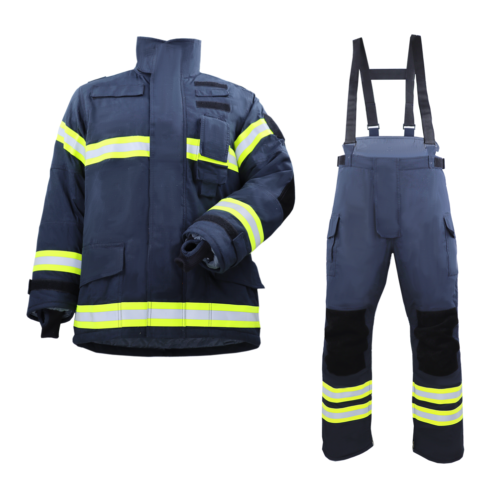 KHAKI color Fireproof Radiation protection Fire-Fighting Suit EN469 fireman suit fire clothing Anti Fire Suits