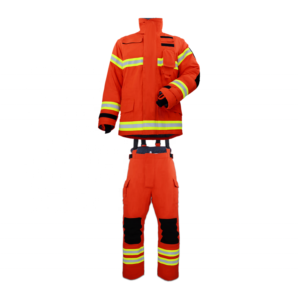 KHAKI color Fireproof Radiation protection Fire-Fighting Suit EN469 fireman suit fire clothing Anti Fire Suits