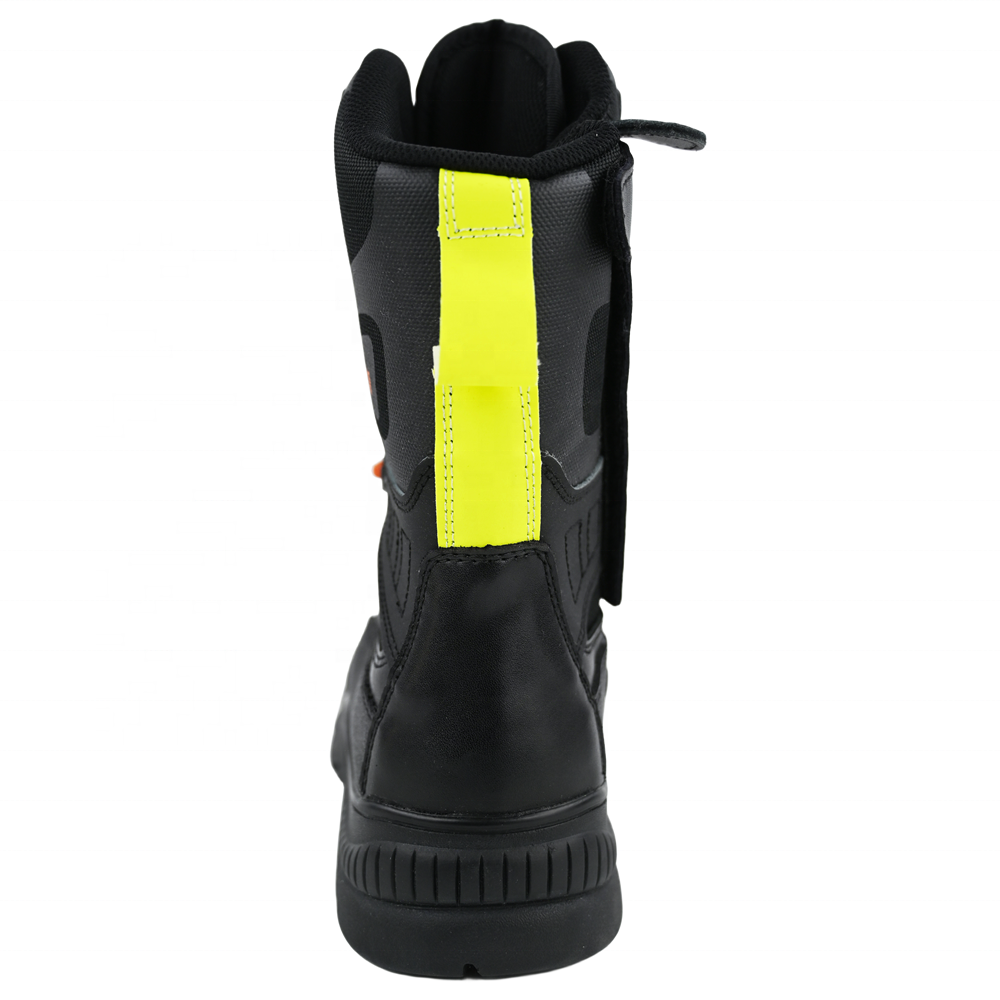 China Manufacturer Fire Resistant Anti Puncture firefighter leather boots