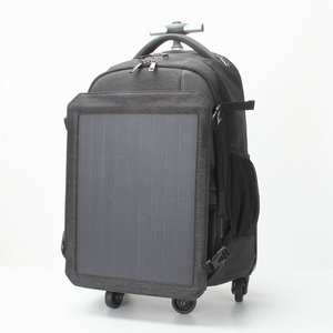 Anbosunny New Style Suitcase Travel Trolley Luggage Bag 20W Solar Backpack for Business travel