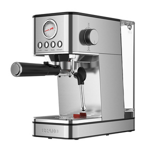 Espresso Coffee Machine Multifunction SS body Espresso Pump Coffee Maker with Milk Frother 15 Bars of Pressure