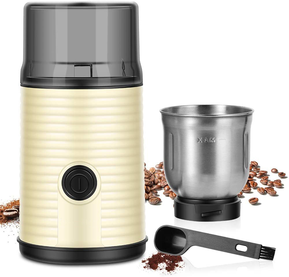 Portable Detachable Coffee and Spice Grinder Electric Mill Machine Compact Stainless Steel Coffee Grinder