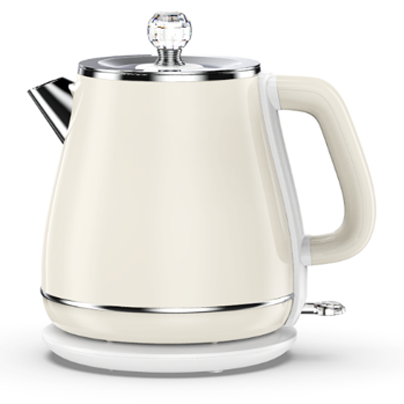 1.8 Litre Double Wall Retro Electric Kettle with Auto Shut-off Pink Tea Pot Kettle with 360 Degree Base