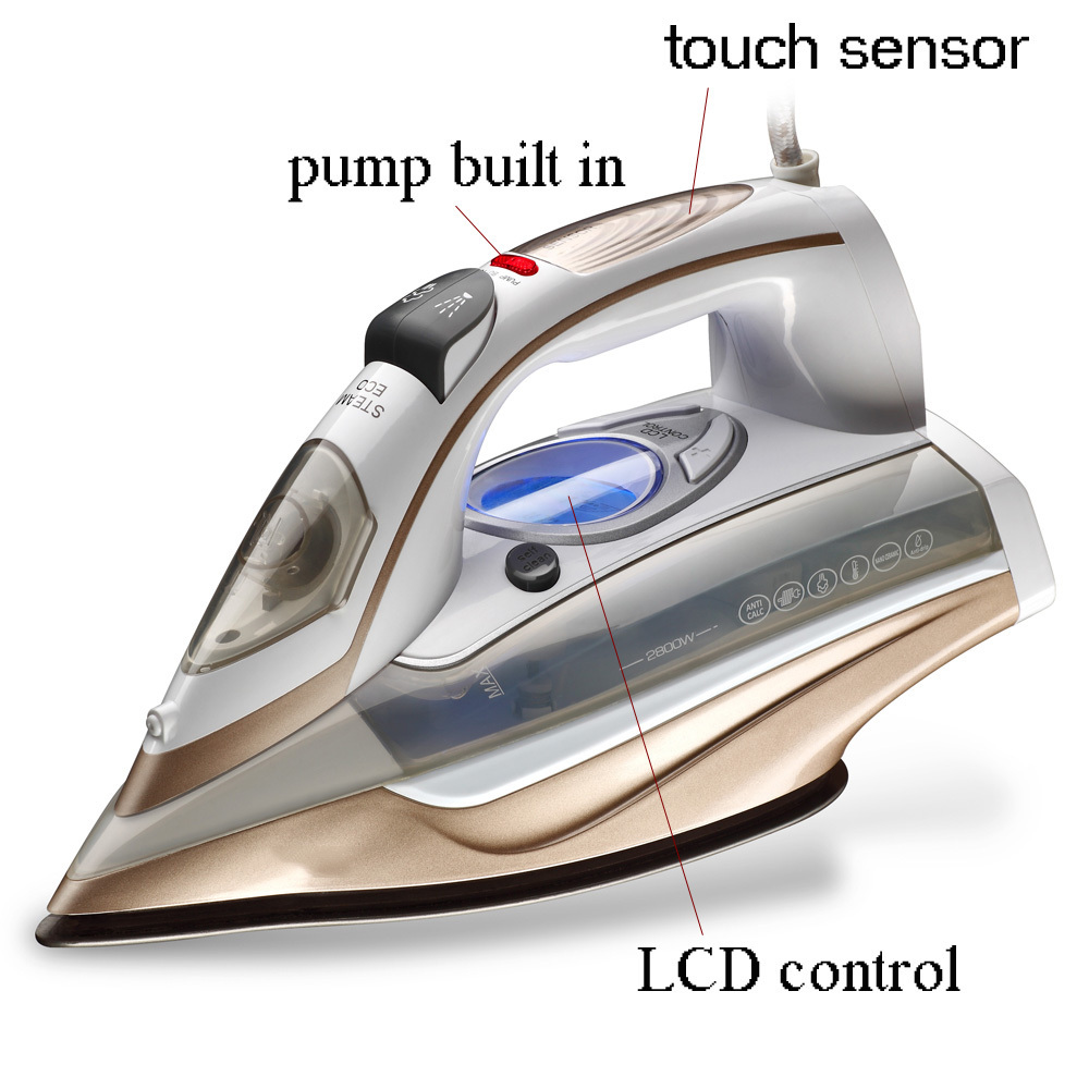 LCD Display electric irons steam iron for clothes iron ceramics stainless steel plate electric iron