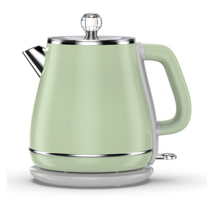 1.8 Litre Double Wall Retro Electric Kettle 360 Degree Base with Auto Shut-off Pink Tea Pot Water Kettle