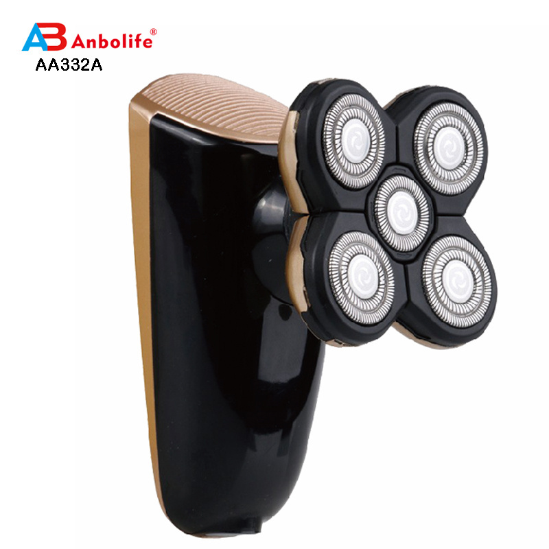 Anbolife Led Display 5 in 1 4d Usb Rechargeable Electric Men Bald Head Shaver