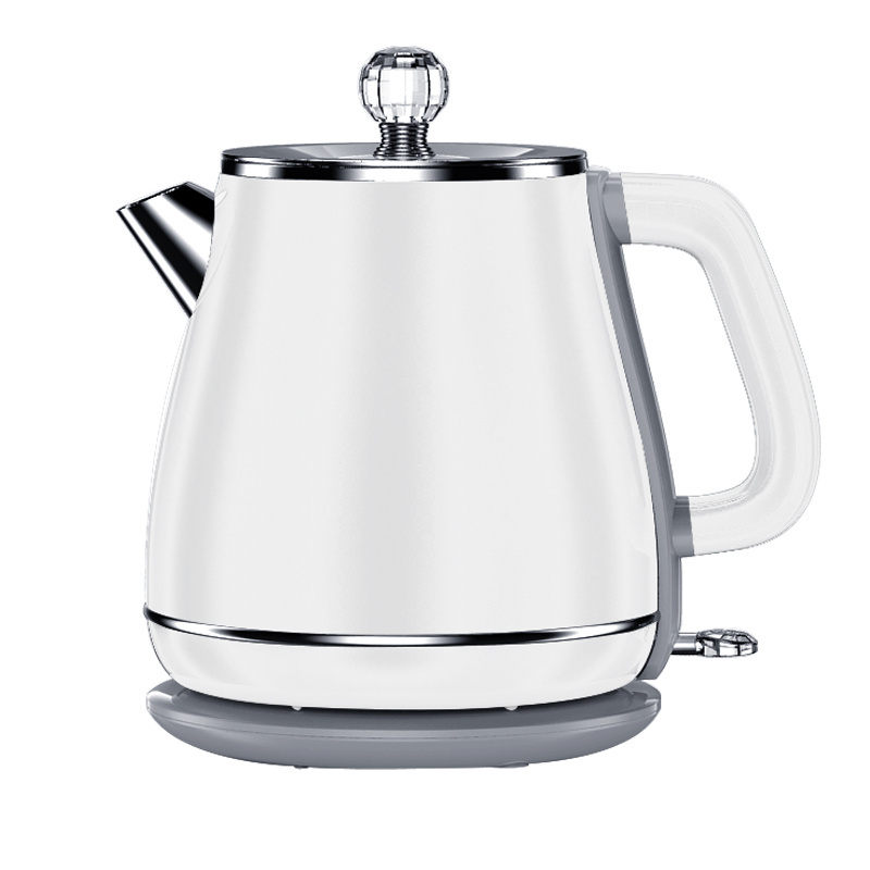 1.8 Litre Double Wall Retro Electric Kettle 360 Degree Base with Auto Shut-off Pink Tea Pot Water Kettle