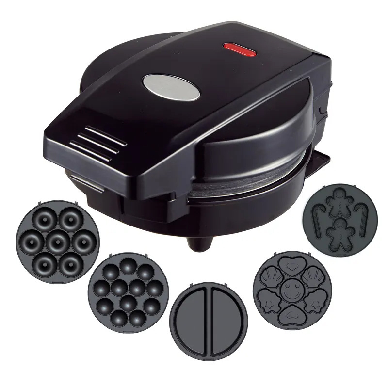 Electric Detachable 3 4 5 in 1 4 slice Waffle Maker 5-Inch Cooking Surface pop donuts omelette pancake sandwich Waffle maker