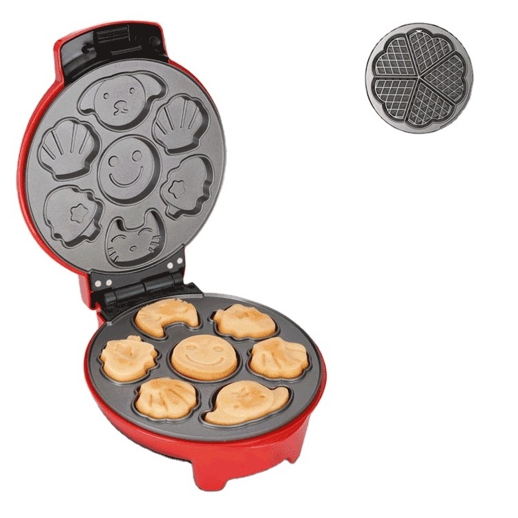 4 in 1 Mini Waffle Maker Cake Machine Egg Roll Machine Donut Maker Changeable Non-Stick Plates waffle pops maker