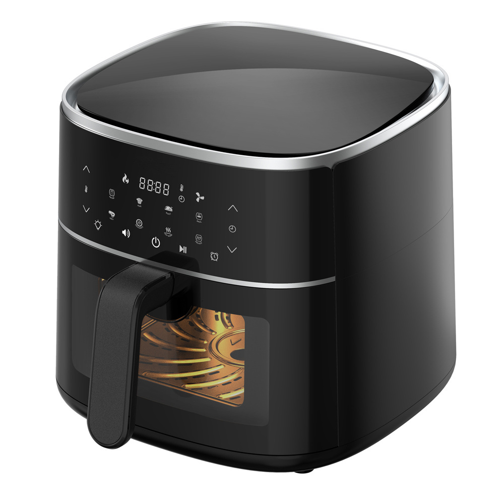 5L steam air fyer with breathing light decoration air frier see-through windows high level air fryer digital