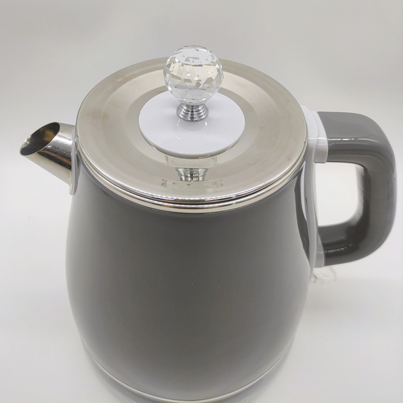 1.8 Litre Double Wall Retro Electric Kettle 360 Degree Base with Auto Shut-off Pink Tea Pot Water Kettle