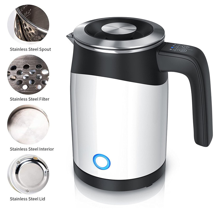 0.5L Travel MINI Electric Kettle Double Wall Portable  Electric Hot Water Kettle Suitable For Coffee Tea