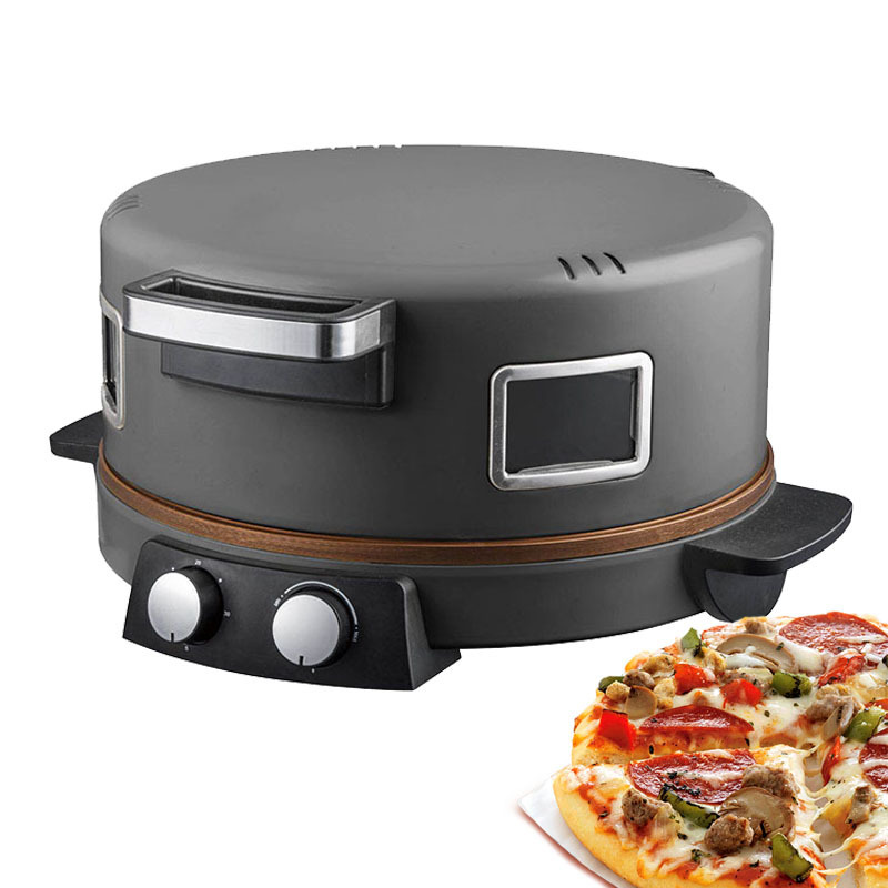 XXL large automatic pizza dough maker machine Rotating Pizza Maker with Stone Baking Pan Arabic bread maker Electric Pizza Oven