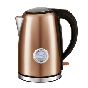 1.7L Boil-Dry Protection Tea Kettle with analog thermometer Cordless Hot Water Pot Electric Kettle Water Boiler