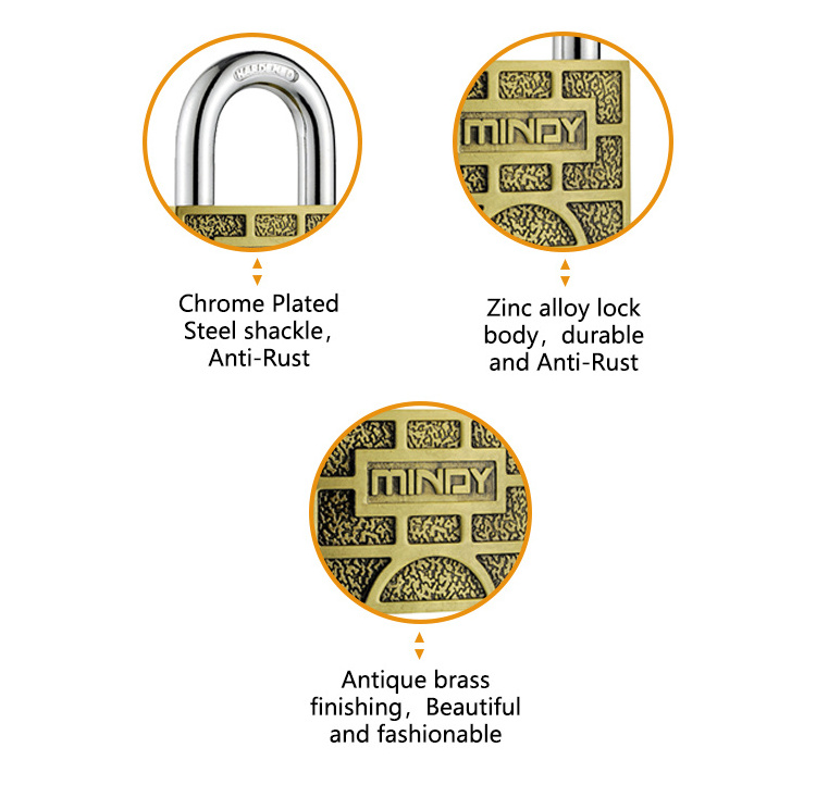 Professional pad lock & zinc alloy cheap safety padlock lockout with great price