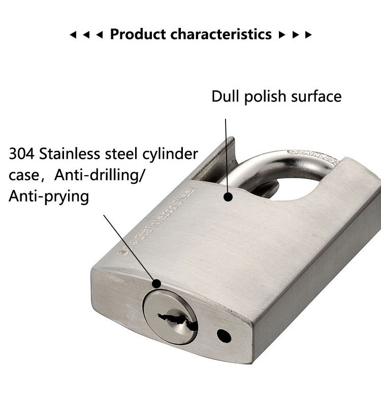 Industrial Padlock Stainless Steel Lockout Tagout Safety Padlock With Hardened Steel Shackle