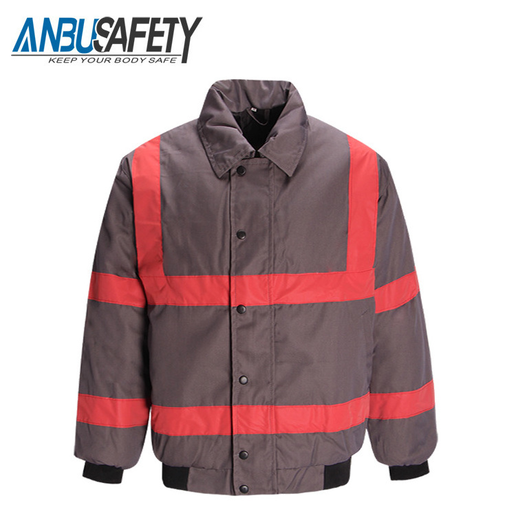 yellow winter construction safety jackets