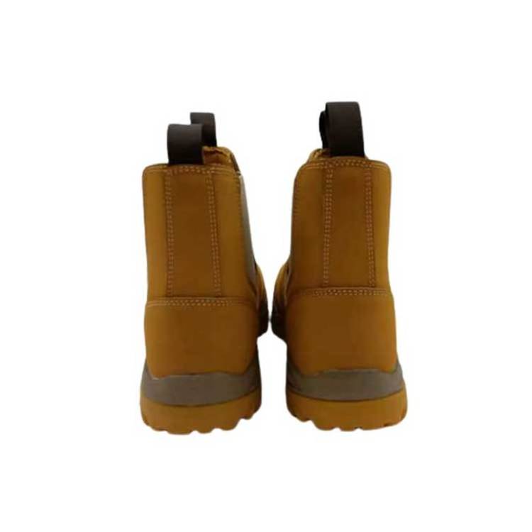 High quality steel toe steel sole anti smash work boots slip on first layer nubuck leather Chelsea boots