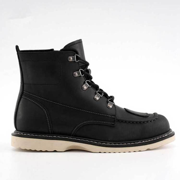 Men's Mid Top Waterproof Welted Goodyear Safety Boots Insulated Crazy Horse Leather Work Boots