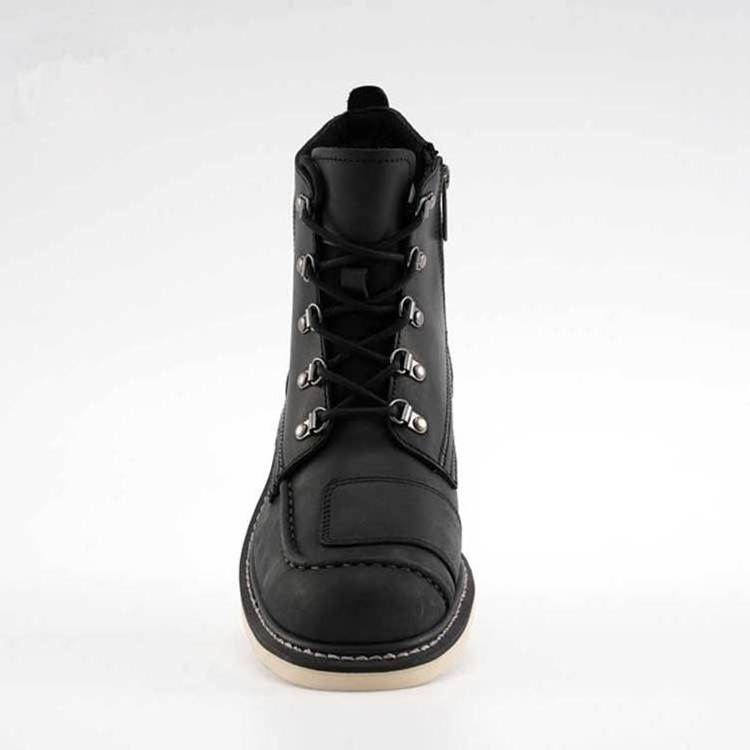 Men's Mid Top Waterproof Welted Goodyear Safety Boots Insulated Crazy Horse Leather Work Boots