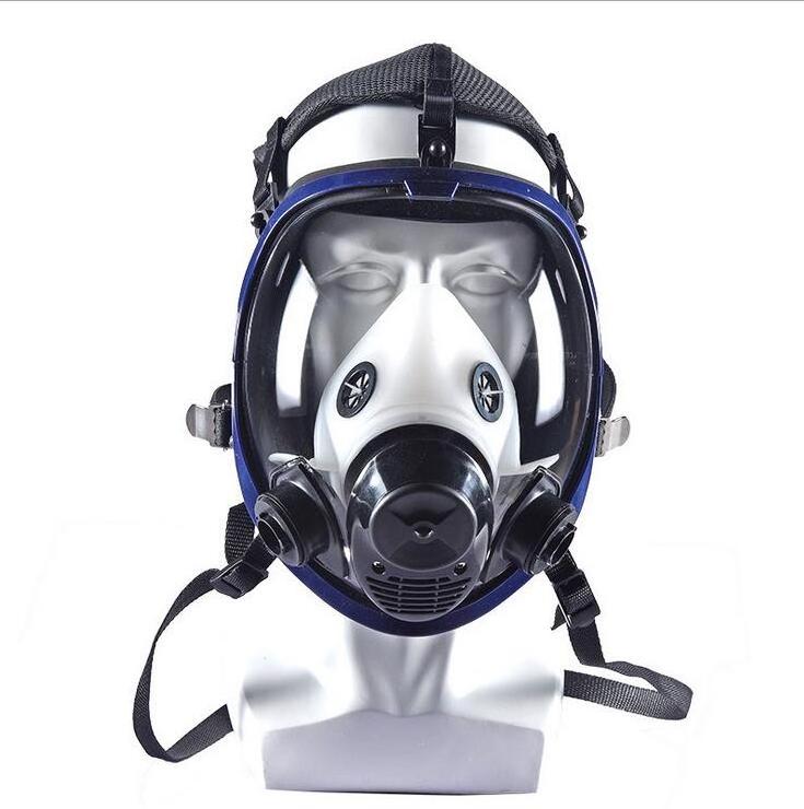 Chemical Respiratory Gas Mask Full Face Mask with Double Cartridges