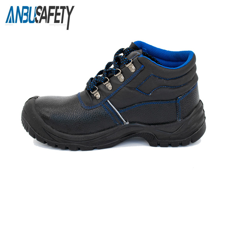 steel toe and steel bottom nubuck leather safety boots men