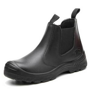 Men's anti smash leather safety boots waterproof steel toe cap work boots