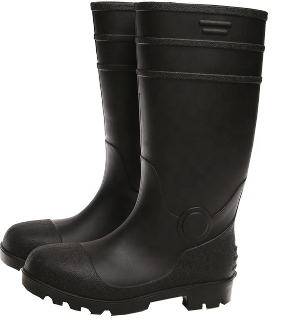 Anti-smashing and anti-piercing steel toe steel bottom safety labor protection rain boots