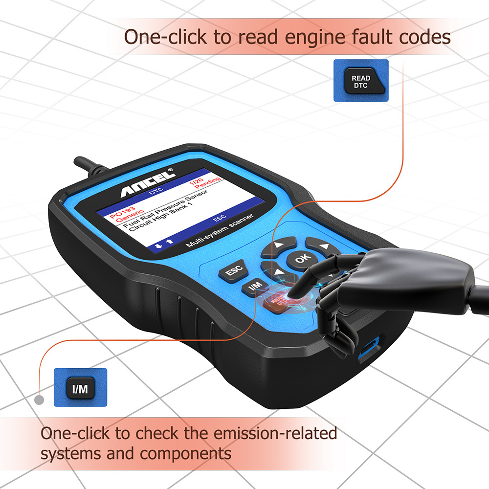 Ancel BM500 Automotive OBD 2 Code Reader Professional ABS EPB SAS Throttle Batter Check Read Fault Code Diagnostic Tools for BMW