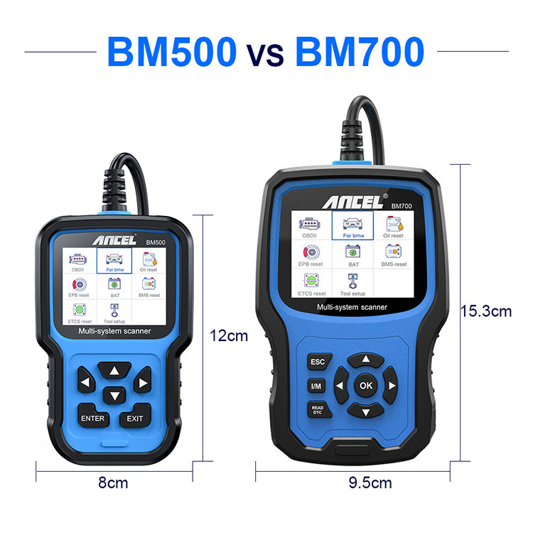 Professional Code Reader ANCEL BM500 OBD2 Engine Check IM Readiness CBS EPB Reset For BMW Vehicle Tool OBD 2 Car Diagnostic