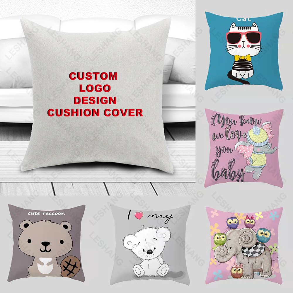 Custom Print Home Decorative Sublimation Blanks Pillow Cases wholesale Luxury Sofa Nordic Throw Linen Cushion Cover