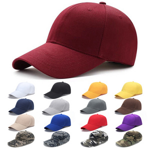 Factory Wholesale 100% Polyester Hard Top Structured Plain 6-panel Sports Gorras De Hombre Baseball Cap Custom Logo Blank Hats