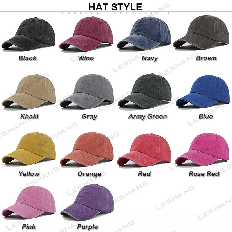 Wholesale Unisex Vintage Baseball Caps Washed 100% Cotton Twill Distressed Adjustable Dad Hat For Men Women