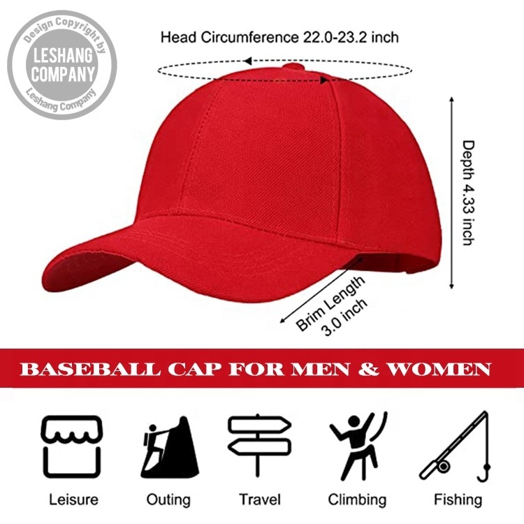 Factory Wholesale 100% Polyester Hard Top Structured Plain 6-panel Sports Gorras De Hombre Baseball Cap Custom Logo Blank Hats