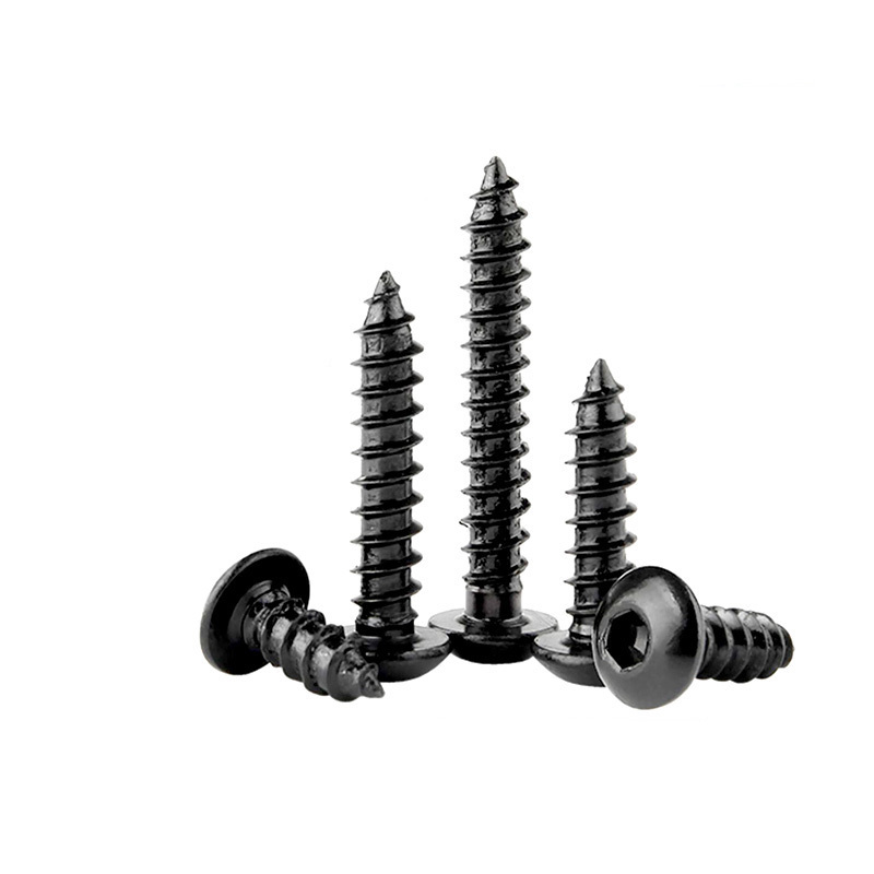 Set Screw Screw Ss Self Tapping Stainless Steel Hexagon Wood M5M6 Black OEM Flat GB Wood Screw Ph Black 5 X 1/2 Black Color