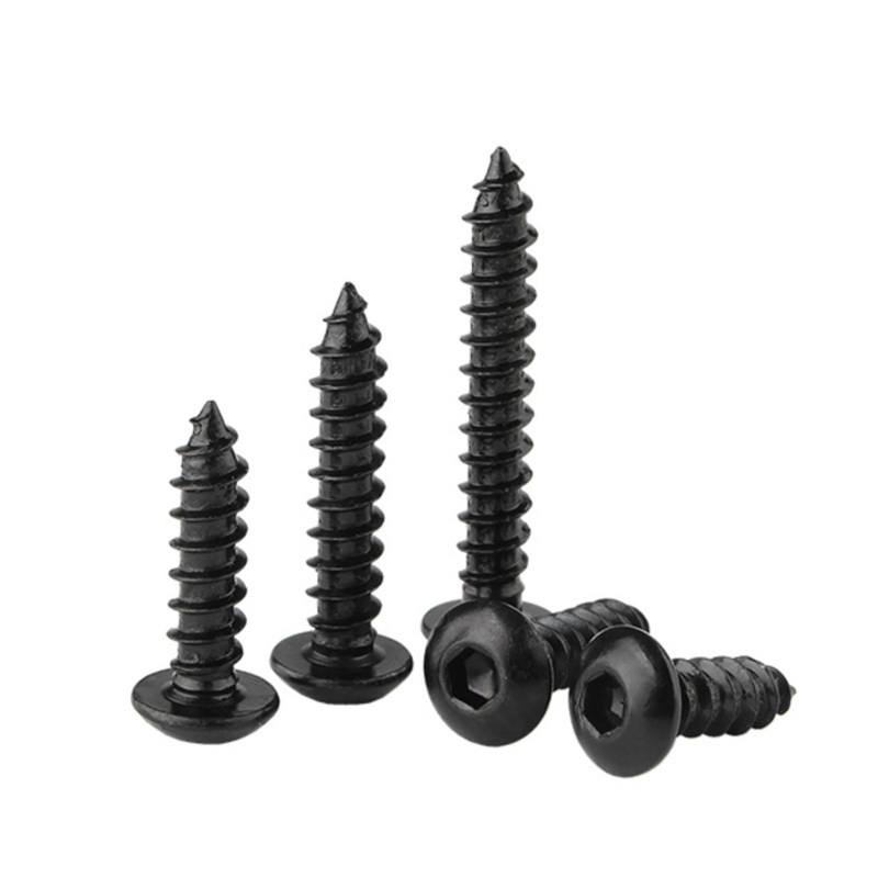 Set Screw Screw Ss Self Tapping Stainless Steel Hexagon Wood M5M6 Black OEM Flat GB Wood Screw Ph Black 5 X 1/2 Black Color